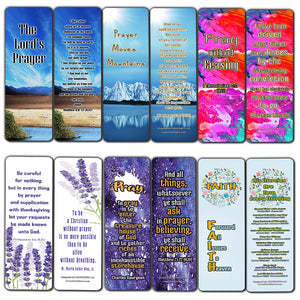 Christian Prayer Inspirational Bookmarks Cards KJV (60-Pack) - The Lord's Prayer King James Version- Prayer Cards for Prayer Journal Book - Bible - Powerful War Room Decor