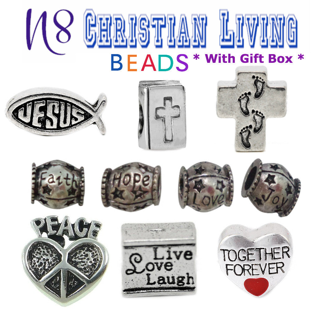 Christian Living N8 European Style Beads Charms for Bracelet Necklace Fit Pandora