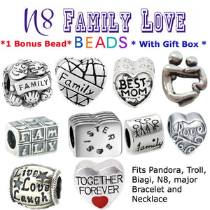 Family Love Together Beads Charms 