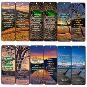 Spanish Scriptures Bookmarks - Fear of The Lord (60-Pack) - Perfect Gift Idea for Friends and Loved Ones