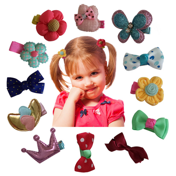 Charis Kid Hair Clips Barrettes Assorted Ribbon Bows Style C Series