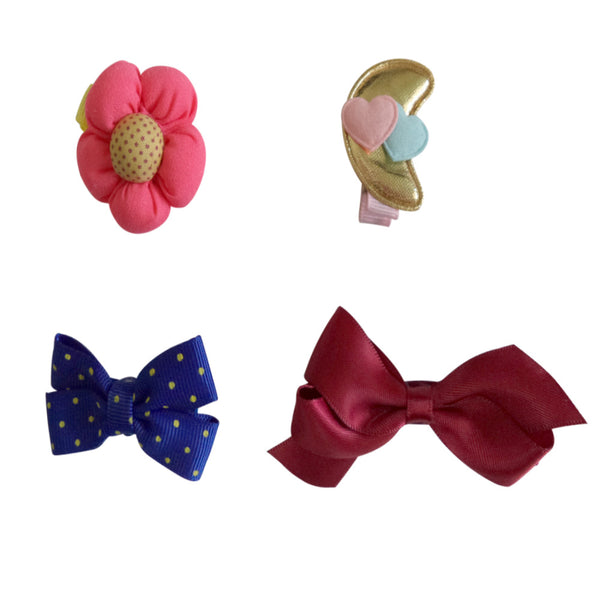 Charis Kid Hair Clips Barrettes Assorted Ribbon Bows Style C Series