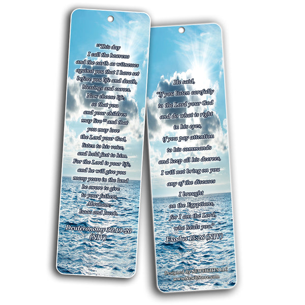 Popular Healing Bible Verses Bookmarks Cards (60-Pack) - God is Able to Heal You and Your Loved One - Physically Emotionally Spiritually - Best Encouragement Gifts for Men Women Teens Kids