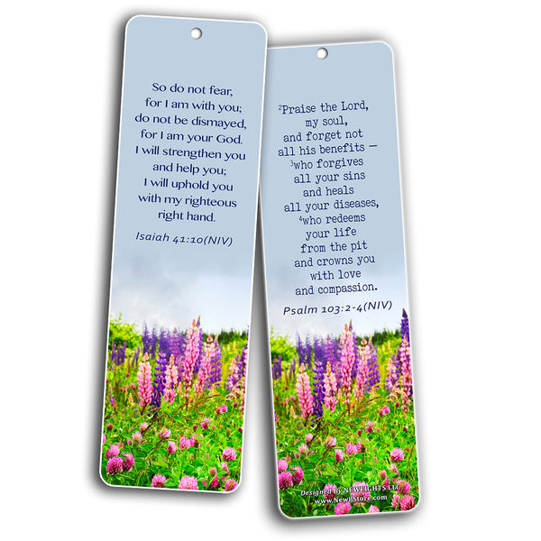 Popular Healing Bible Verses Bookmarks Cards (60-Pack) - God is Able to Heal You and Your Loved One - Physically Emotionally Spiritually - Best Encouragement Gifts for Men Women Teens Kids