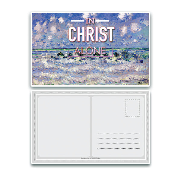 Christian Bible Verse Postcards - In Christ Alone (60-Pack) - Variety Encouraging Postcards