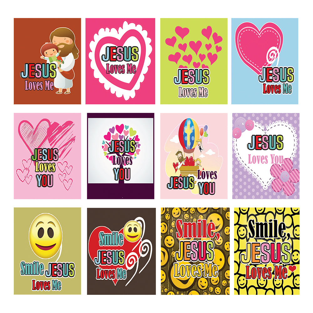 Jesus Stickers for Kids - 24 pcs Stickers (2 Sets X 3 Sheets eac h