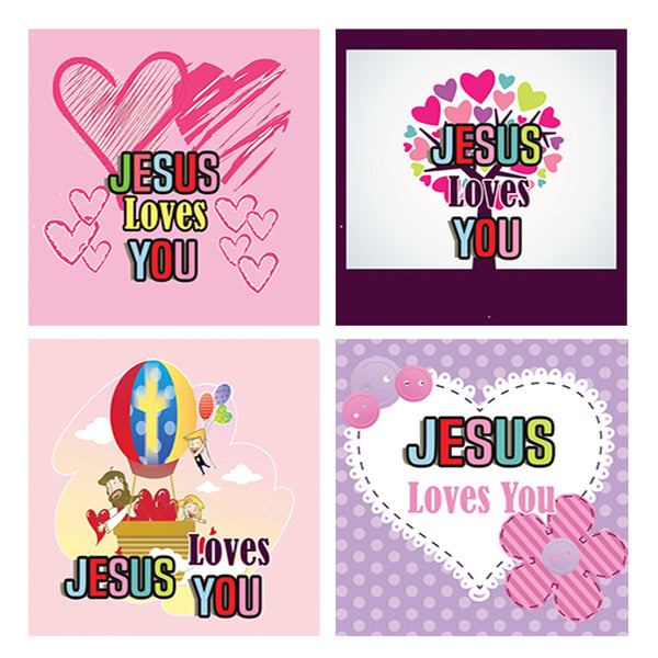 Jesus Loves You Stickers (20-sheets)