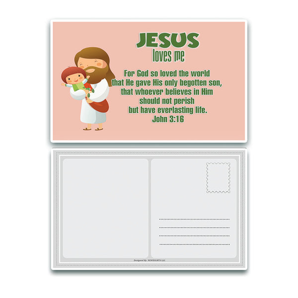 NewEights Christian Postcards Cards for Kids (60 Pack) - With encouraging bible messages - Great stocking stuffers for postcard collectors, Postcrossing, scrapbooking, gifts, invitations