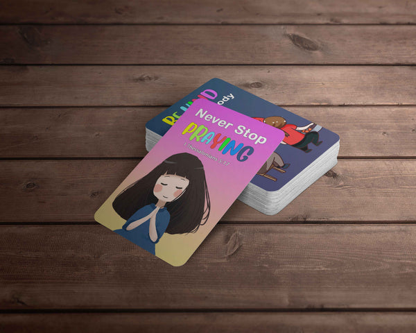 NewEights Bible Memory Verses Flash Cards (4-Deck) - Christian Cards for Home Nursery Classroom
