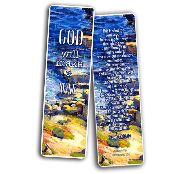 Christian Bookmarks Cards - In Christ Alone (30-Pack) - Gift Ideas for Sunday School, Youth Group, Church Camp, Bible Study - Easter Day, Thanksgiving, Christmas - Prayer Cards - War Room Decor