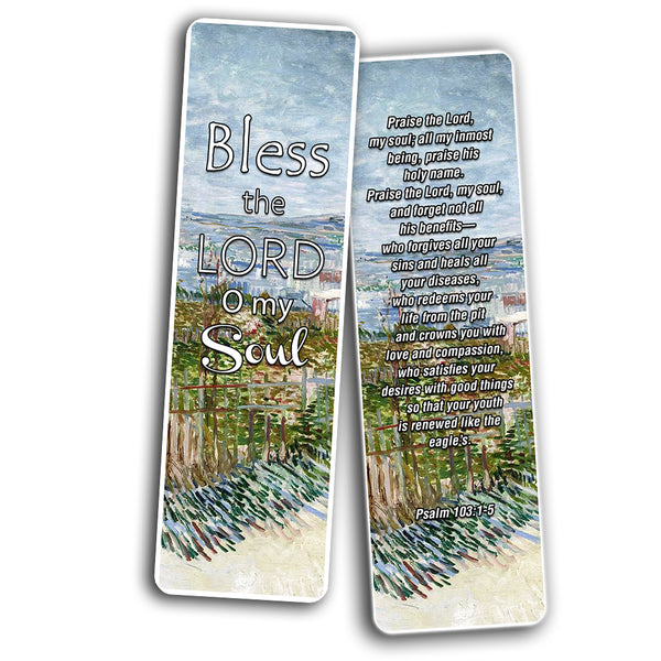 Christian Bookmarks Cards - In Christ Alone (30-Pack) - Gift Ideas for Sunday School, Youth Group, Church Camp, Bible Study - Easter Day, Thanksgiving, Christmas - Prayer Cards - War Room Decor