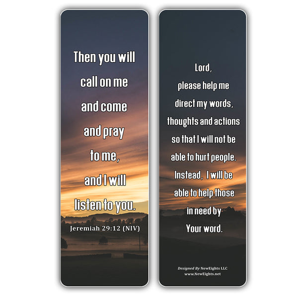 NewEights Prayers and Scripture Bible Short Prayers Bulk Bookmarks (60-Pack) – Awesome Learning Bookmarks