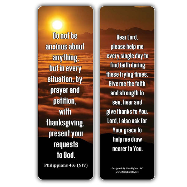 NewEights Popular Prayers and Bible Scriptures on Short Prayers Bookmarks (12-Pack) – Daily Motivational Card Set