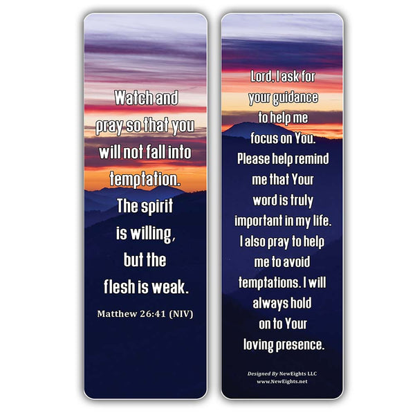 NewEights Popular Prayers and Bible Scriptures on Short Prayers Bookmarks (12-Pack) – Daily Motivational Card Set