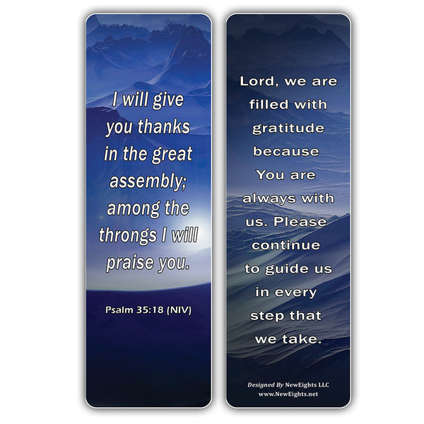 NewEights Thankfulness Popular Prayers Bookmark Cards (30-Pack) – Bulk Gifts Bookmarkers