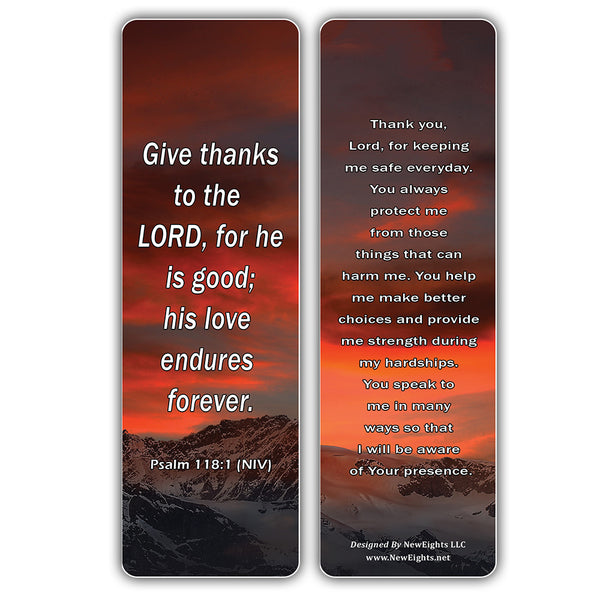 NewEights Prayers and Scripture on Thankfulness Bulk Bookmarks (60-Pack) – Awesome Learning Bookmarks