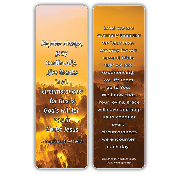 NewEights Prayers and Scripture on Thankfulness Bulk Bookmarks (60-Pack) – Awesome Learning Bookmarks
