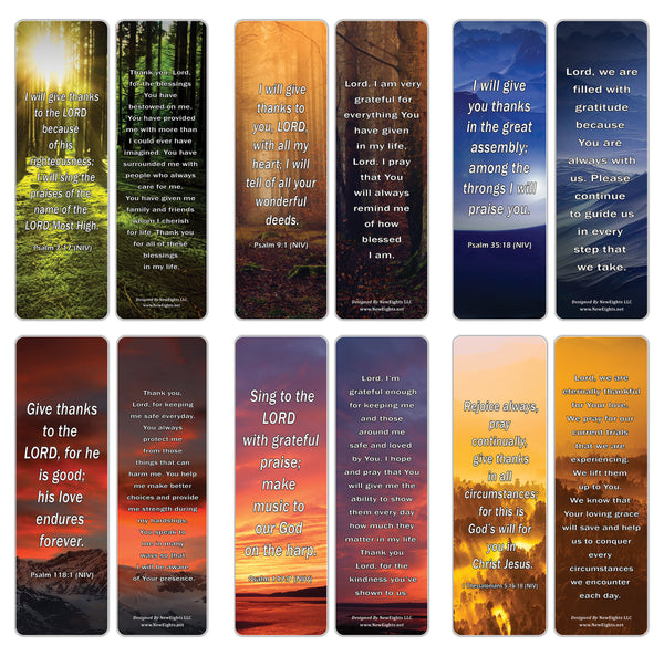 NewEights Prayers and Scripture on Thankfulness Bulk Bookmarks (60-Pack) – Awesome Learning Bookmarks