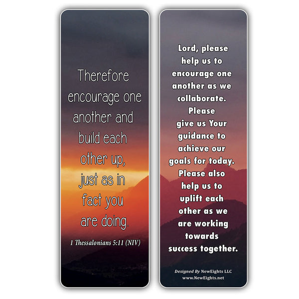 NewEights Popular Prayers and Bible Scriptures about Opening Prayer for Meetings Bookmarks (12-Pack) – Daily Motivational Card Set