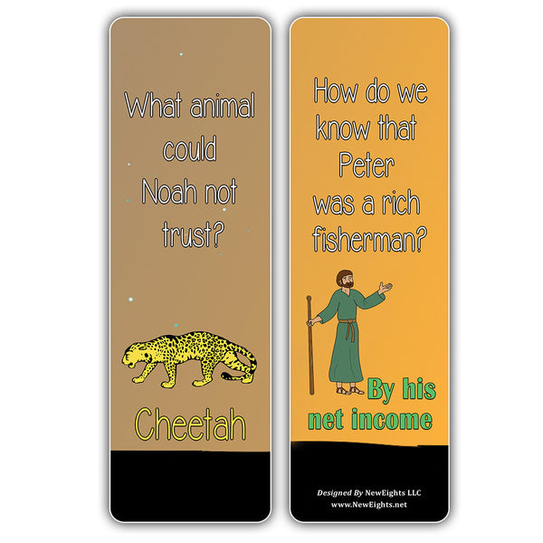NewEights Christian Jokes Bookmarks for Kids Series 3 (12-Pack) – Daily Motivational Card Set