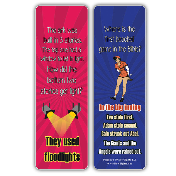 NewEights Christian Jokes Bookmarks for Kids Series 3 (12-Pack) – Daily Motivational Card Set