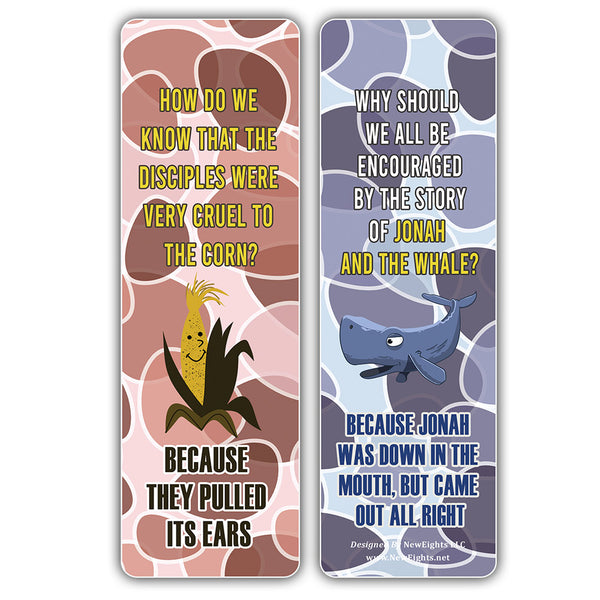 NewEights Christian Funny Jokes Bookmarks Series 6 (12-Pack) – Awesome Gags Bookmarks