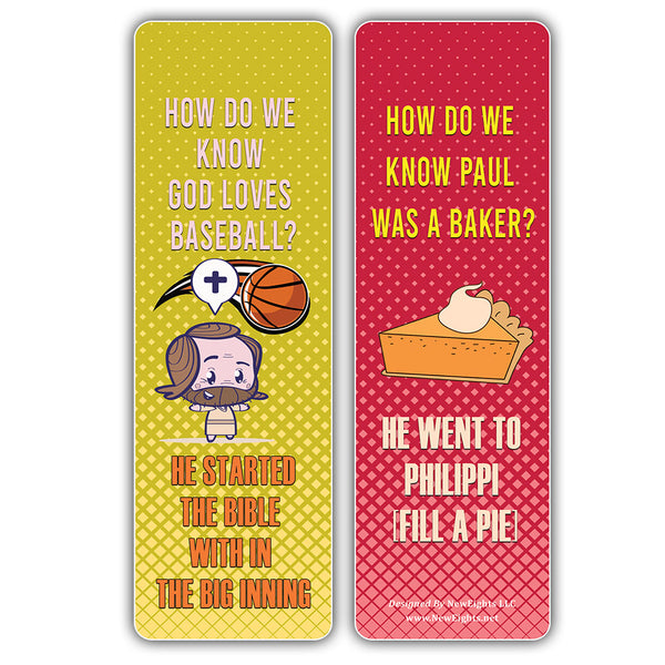 NewEights Christian Funny Jokes Bookmarks Series 10 (30-Pack) – Bulk Gifts Bookmarkers