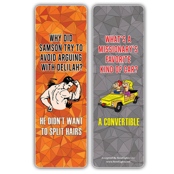 NewEights Christian Funny Jokes Bookmarks Series 10 (30-Pack) – Bulk Gifts Bookmarkers