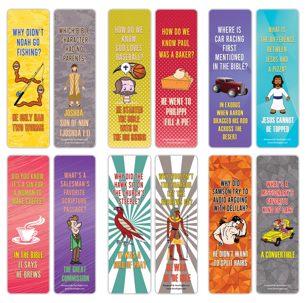 NewEights Christian Funny Jokes Bookmarks Series 10 (30-Pack) – Bulk Gifts Bookmarkers
