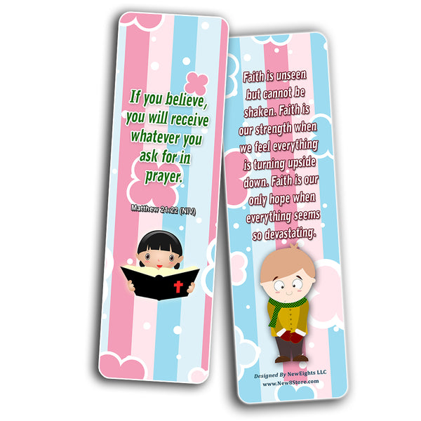 NewEights Famous Verses and Quotes on Faith (60-Pack) – Daily Motivational Card Set – Collection Set Book Page Clippers – Ideal for Church Events