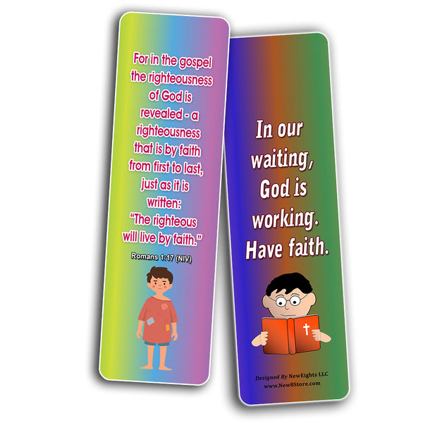NewEights Famous Verses and Quotes on Faith (60-Pack) – Daily Motivational Card Set – Collection Set Book Page Clippers – Ideal for Church Events