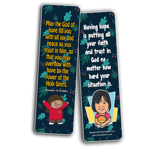 NewEights Famous Verses and Quotes on Hope (60-Pack) – Daily Motivational Card Set – Collection Set Book Page Clippers – Ideal for Church Events