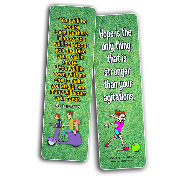 NewEights Famous Verses and Quotes on Hope (60-Pack) – Daily Motivational Card Set – Collection Set Book Page Clippers – Ideal for Church Events