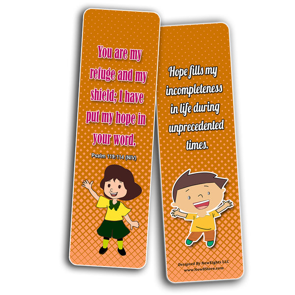 NewEights Famous Verses and Quotes on Hope (60-Pack) – Daily Motivational Card Set – Collection Set Book Page Clippers – Ideal for Church Events