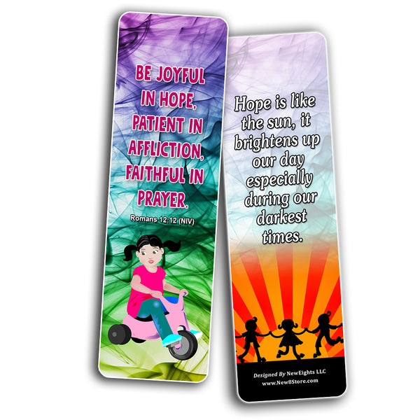 NewEights Famous Verses and Quotes on Hope (60-Pack) – Daily Motivational Card Set – Collection Set Book Page Clippers – Ideal for Church Events