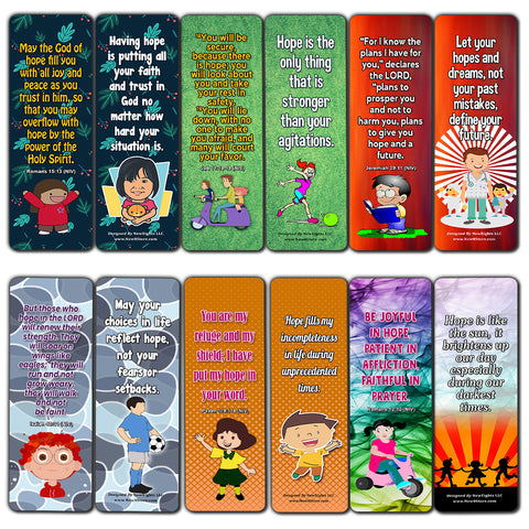 NewEights Famous Verses and Quotes on Hope (60-Pack) – Daily Motivational Card Set – Collection Set Book Page Clippers – Ideal for Church Events