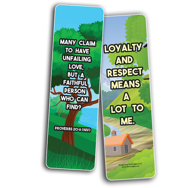 NewEights Famous Verses and Quotes on Loyalty (60-Pack) – Daily Motivational Card Set – Collection Set Book Page Clippers – Ideal for Church Events