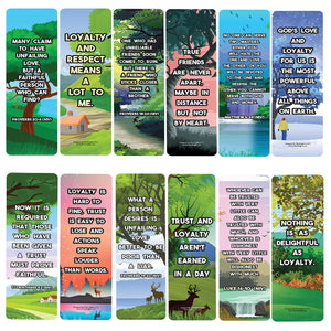 NewEights Famous Verses and Quotes on Loyalty (60-Pack) – Daily Motivational Card Set – Collection Set Book Page Clippers – Ideal for Church Events