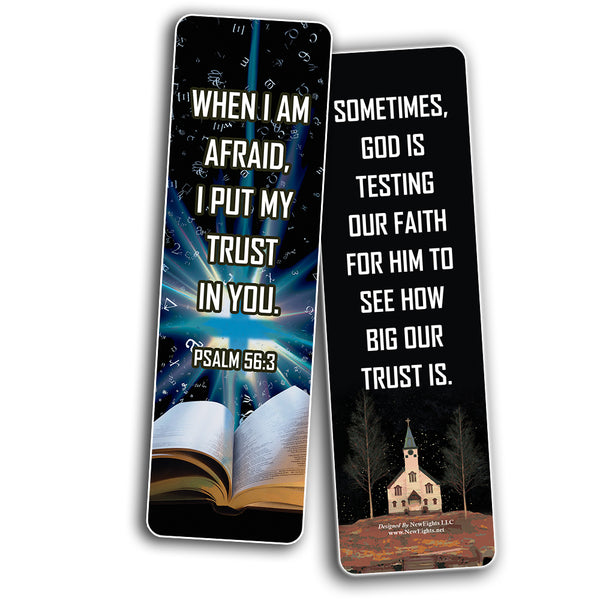 NewEights Famous Verses and Quotes on Trust (60-Pack) – Daily Motivational Card Set – Collection Set Book Page Clippers – Ideal for Church Events
