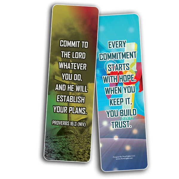 NewEights Famous Verses and Quotes on Trust (60-Pack) – Daily Motivational Card Set – Collection Set Book Page Clippers – Ideal for Church Events