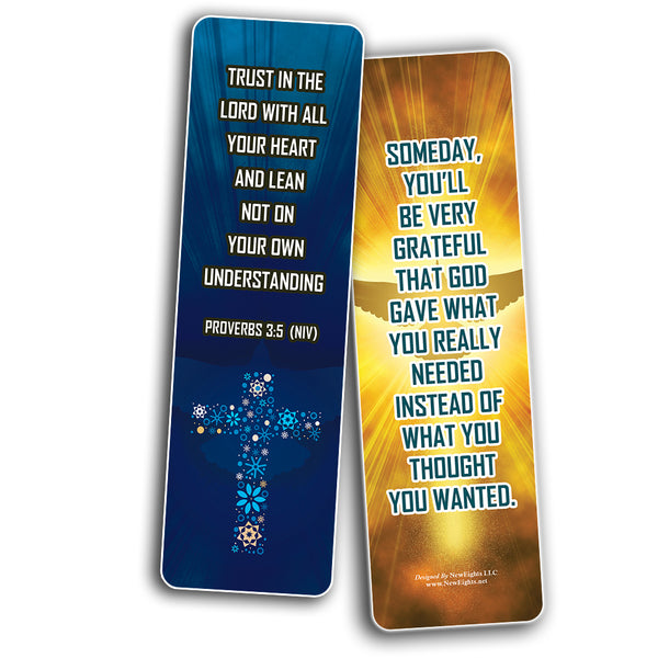 NewEights Famous Verses and Quotes on Trust (60-Pack) – Daily Motivational Card Set – Collection Set Book Page Clippers – Ideal for Church Events