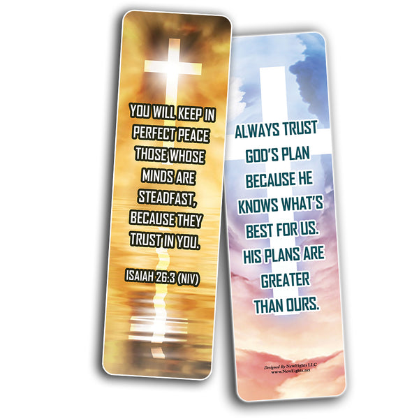 NewEights Famous Verses and Quotes on Trust (60-Pack) – Daily Motivational Card Set – Collection Set Book Page Clippers – Ideal for Church Events