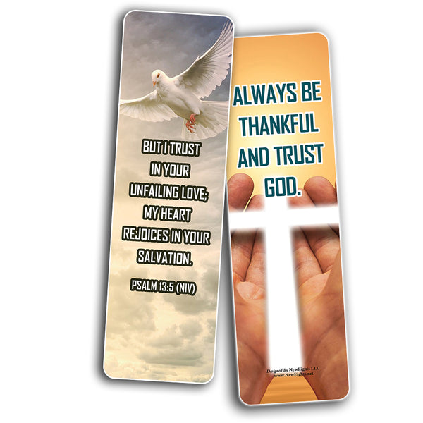 NewEights Famous Verses and Quotes on Trust (60-Pack) – Daily Motivational Card Set – Collection Set Book Page Clippers – Ideal for Church Events