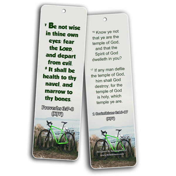 KJV Religious Bookmarks - Bible Verses About Health (60 Pack) - Perfect Giftaway for Sunday Schools and Ministries