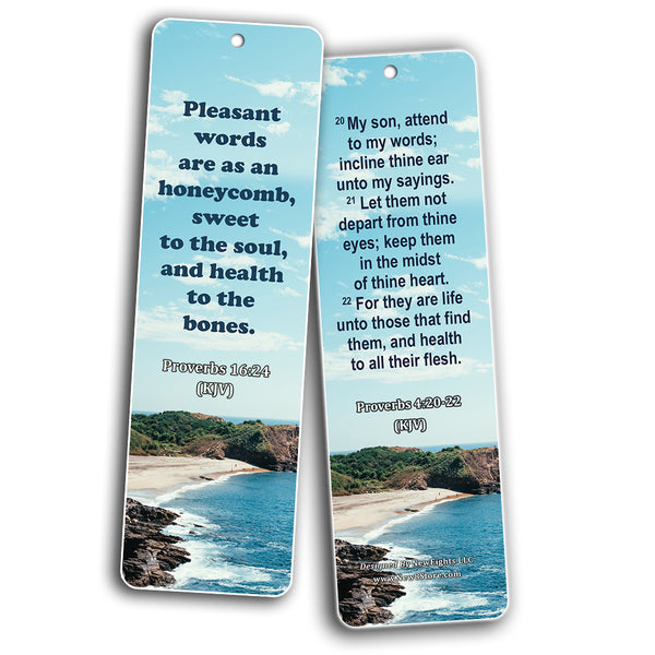 KJV Religious Bookmarks - Bible Verses About Health (60 Pack) - Perfect Giftaway for Sunday Schools and Ministries
