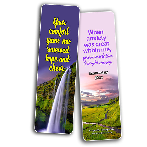 Powerful Bible Verses Bookmarks - God is in Control (60 Pack) - Perfect Giveaways for Sunday School and Ministries Designed to Inspire Women and Men