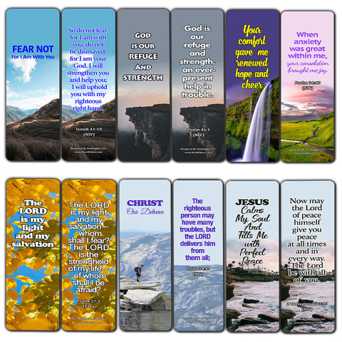 Powerful Bible Verses Bookmarks - God is in Control (60 Pack) - Perfect Giveaways for Sunday School and Ministries Designed to Inspire Women and Men