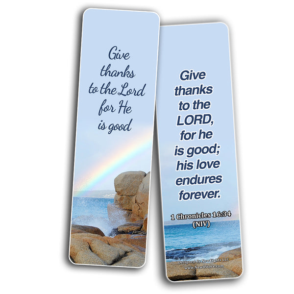 Thankful Gratitude Bible Verses Bookmarks Cards (30 Pack) - Christian Gifts for Men Women Teens - Stocking Stuffers for Cell Group Church Ministry Supplies Easter Christmas Evangelism