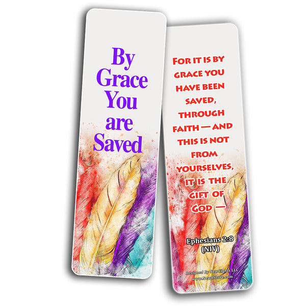 Thankful Gratitude Bible Verses Bookmarks Cards (30 Pack) - Christian Gifts for Men Women Teens - Stocking Stuffers for Cell Group Church Ministry Supplies Easter Christmas Evangelism