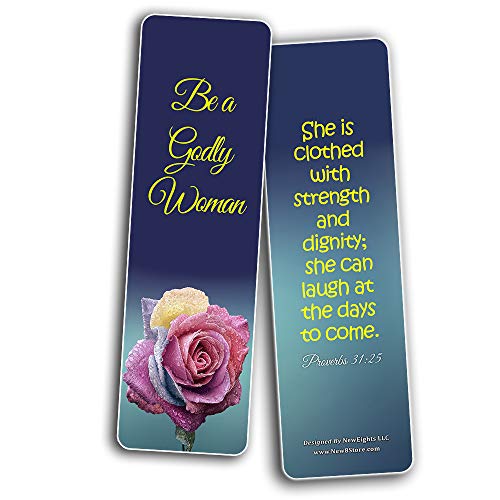 Devotional Bible Verses for Women Bookmarks (60 Pack) - Perfect Giveaways for Sunday School and Ministries Designed to Inspire Women